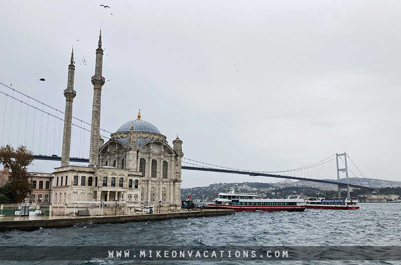 Admiring the Bosphorus Bridge in Ortaköy Ortaköy Mosque and Bosphorus Bridge, Istanbul landmarks for families
