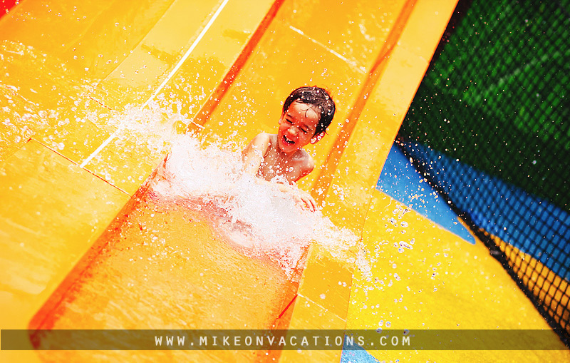 Enjoy family fun at Cevahir Aquapark on Heybeliada My little boy sliding down water slide at Cevahir Aquapark, Heybeliada