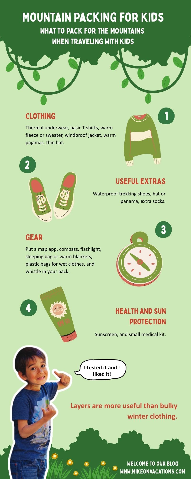 What to Pack for the Mountains When Traveling with Kids