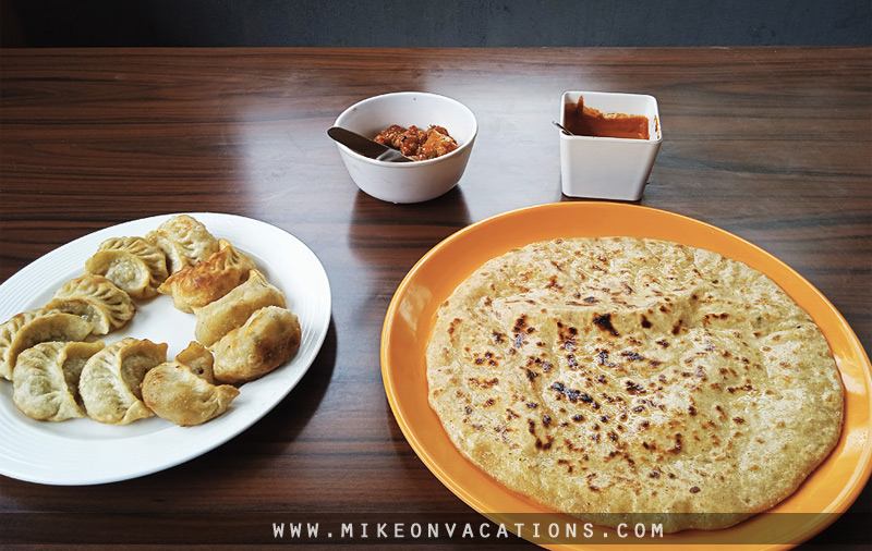 Momos and paratha Indian food Manali restaurant family meal