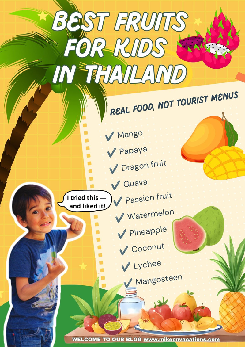 What fruits can kids eat in Thailand: best tropical fruits for kids in Pattaya family food guide