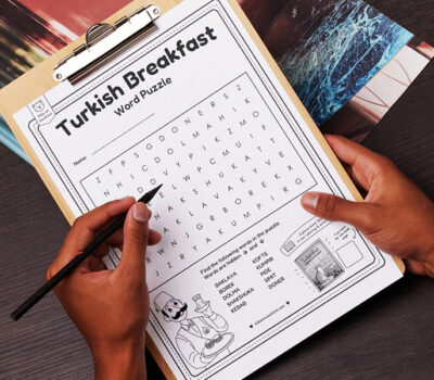 Free Turkish breakfast Word puzzle for kids